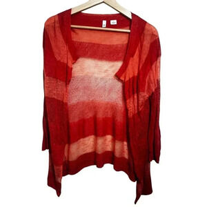 Moth Anthropologie Blouse M/M 3/4 Sleeves FIsh Net Orange